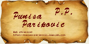 Puniša Paripović vizit kartica